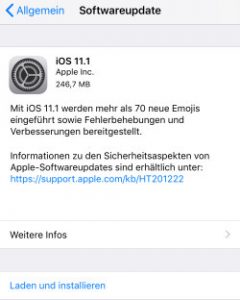 IOS 11.1 steht bereit